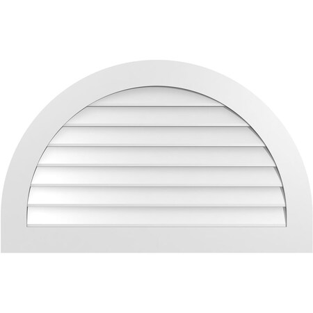 Ekena Millwork Round Top Surface Mount PVC Gable Vent: Non-Functional, w/ 3-1/2"W x 1"P Standard Frame, 42"W x 26"H GVPRT42X2601SN